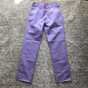 purple supreme pants